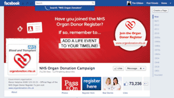 Image: The UK National Health Service (NHS) and Facebook organ donation collaboration (Photo courtesy of Facebook).